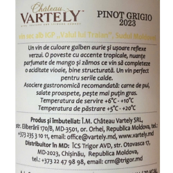 Wine Château Vartely Pinot Grigio IGP 0.25L