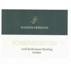 Wine Schäfer Fröhlich, SCHIEFERGESTEIN Bockenauer Riesling trocken, 2020
