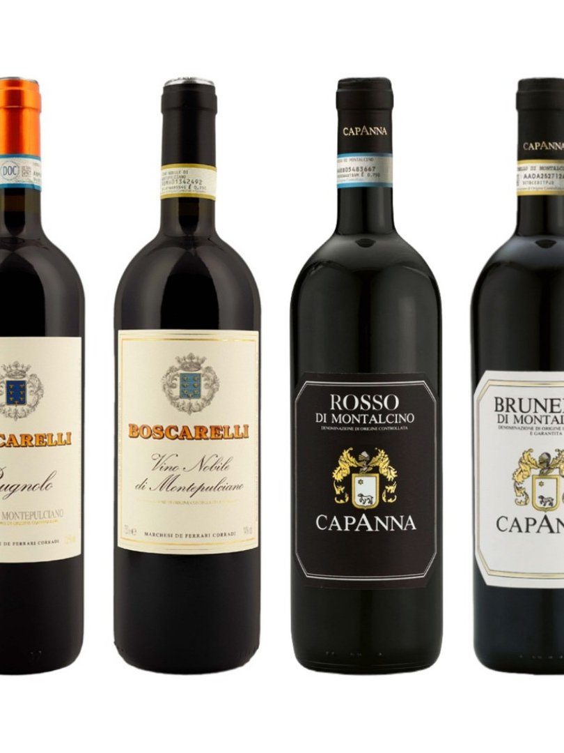 Wine set: Sangiovese Ladder — Montepulciano and Montalcino