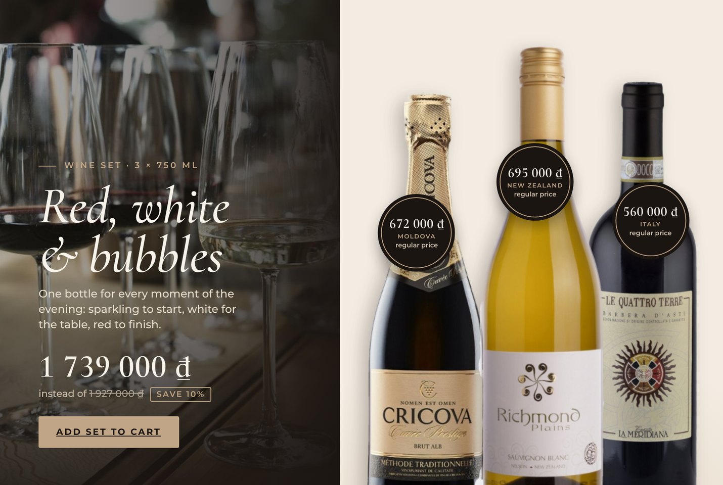 Red, white & bubbles